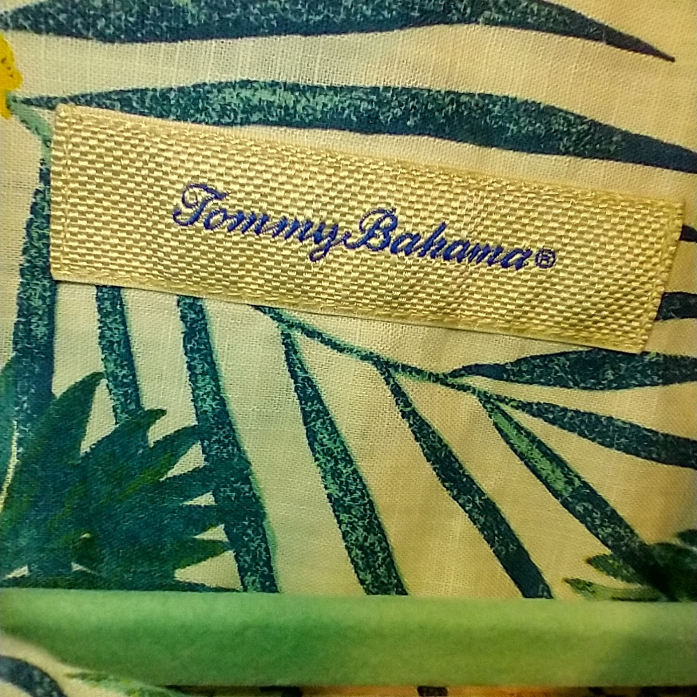 Tommy Bahama Cotton Floral Print Short Sleeve Button Up Shirt Men's sz Large. - Picture 5 of 5